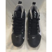 Nike Alpha Menace 4 Shark Football Cleats Black White FN0027-001 Mens 7