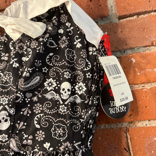 NWT Hot Topic Hell Bunny Black Skully Bandana Mini Dress Sz L - Picture 4 of 10