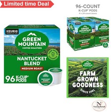 Coffee K-Cup Pods Medium Roast 96 Count Nantucket Blend Compatible With Keurig
