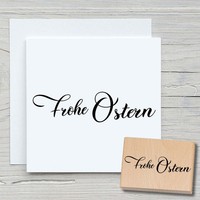 Stempel Frohe Ostern 02 - Motivstempel Holzstempel Scrapbooking Karten Spruch