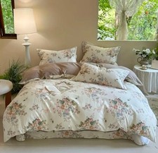 Antique Rose Margaret Cotton Single Duvet Cover Pillowcase Set Japan