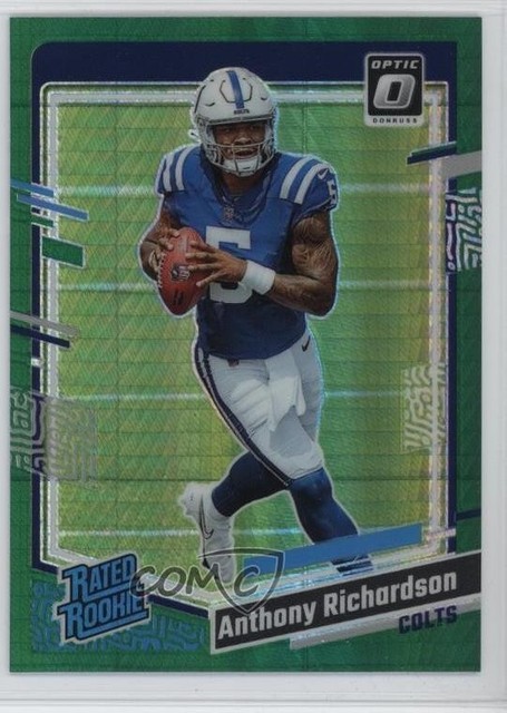 2023 Donruss Optic Rated Green Hyper Prizm Anthony Richardson Rookie RC 0o4t