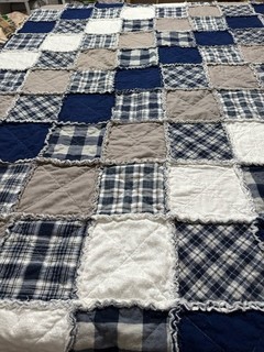 OMG Vintage Style Handmade Patchwork Rag Quilt 74x81 twin #966