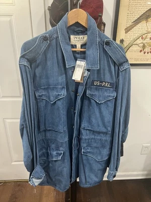 Womens Polo Ralph Lauren Denim & Supply Military Field Jacket L NWT Rare Denim - Image 1 of 4