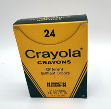 VTG New Crayola 24 Count Crayon Box Pack Binney Smith 1980s Target 69 Cents