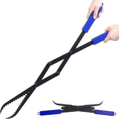 Firewood Tongs 28in Heavy Duty Fire for Pit Manganese Steel 