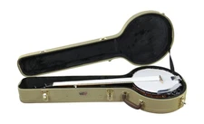 Gearlux 4-String and 5-String Banjo Hard Case with Exterior Lock and Key, Int...
