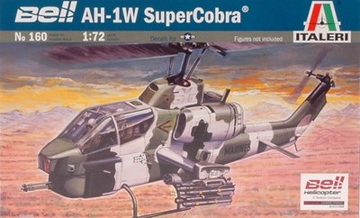Bell AH-1W Super Cobra Hubschrauber Kunststoff Kit 1:72 Modell 0160 Italeri