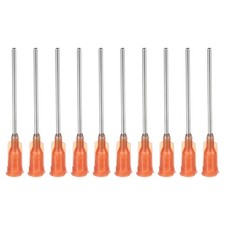 10 sztuk 15Gax1,5" Końcówka igły dozującej Stal nierdzewna i plastik pomarańczowy