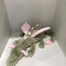 RARE - NWT -Malachy Dragon - Exclusive Green/Pink Plush Stunning Toys Medium