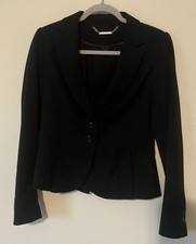 White House Black Market Black Professional Blazer Jacket 2 Buttons Size 4