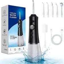 Cordless Rechargeable Water Dental Flosser Oral Irrigator Waterproof Fast Charge