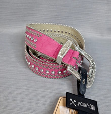 Pink Western Bling Belt Silver tone Sparkle Women's Size XL Neww Tags NWT