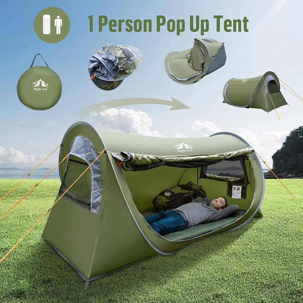 1-2 People Automatic Instant Pop Up Tent for Camping Tent Waterproof UV Protect
