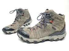 Oboz Bridger Mid Slate Nubuck Waterproof Hiking Backpacking Boots Men's 9.5