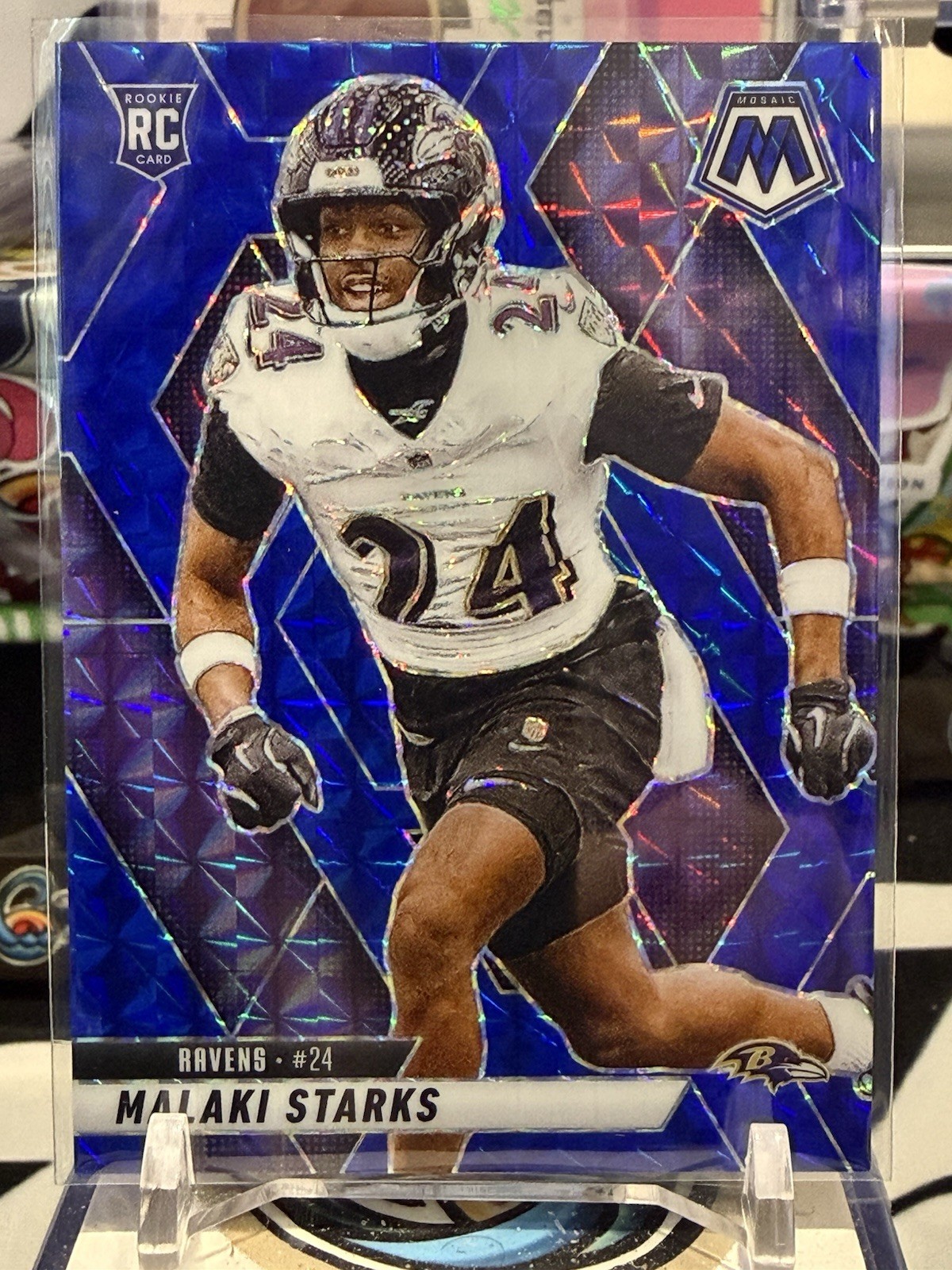 2025 Panini Mosaic Rookie Malaki Starks Blue /99 #347 Ravens TZ