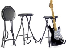 Stagg Pieghevole Sgabello + Supporto per Chitarra