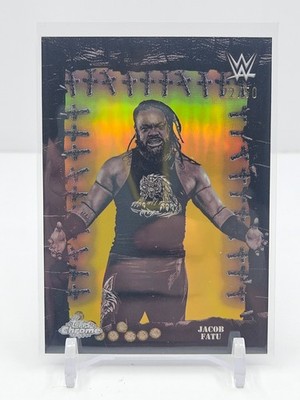 JACOB FATU 2025 TOPPS CHROME CACTUS JACK FAMED PHANTOMS GOLD REFRACTOR! #22/50!