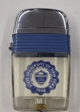 Vintage 1960s New York University bobcats Scripto Vu Lighter. Looks & Works Grea