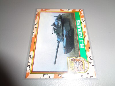 M1A1 Abrams Main Battle Tank 1991 Topps Desert Storm Trading Cards #43