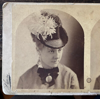 Stereoview PHOTO by Sarony Emily Rigl Poses Stylish Hat Dancer Actress ...
