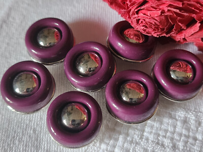 Lot De 10 Boutons Vintage Violet Effet Corne – 1,6 Cm – Réf. 3025