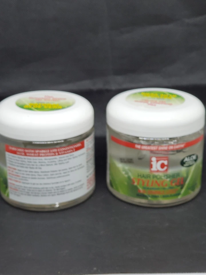 Lote de 2 gel de peinado pulidora de cabello IC 16 OZ ea con aloe sin alcohol Foto 4 de 4