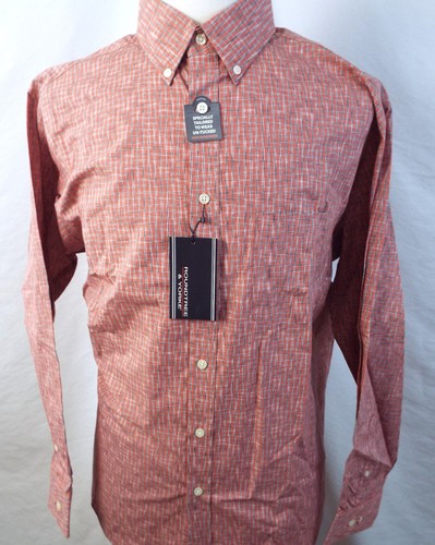 Roundtree & Yorke Men's Casual Long Sleeve Shirt Size Large Classic Fit Untucked