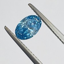 GIA Certified Natural Diamond Oval Cut 0.80 Ct Blue Color For Jewlery Ring 1720.49 per carat
