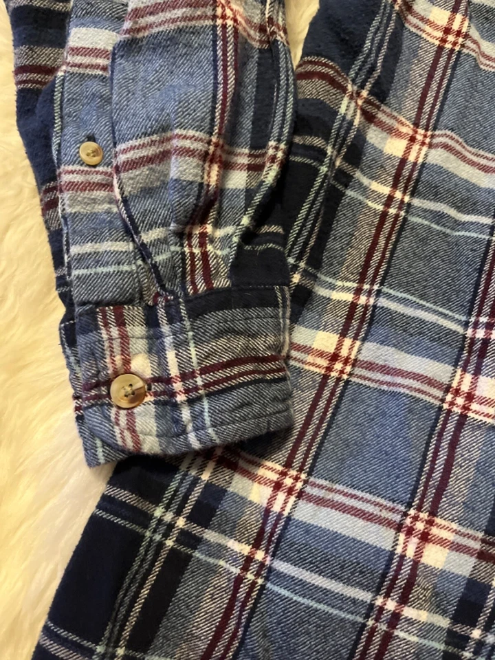 Camisa pelirroja juvenil, franela a cuadros marca, manga larga talla pequeña Foto 2 de 3