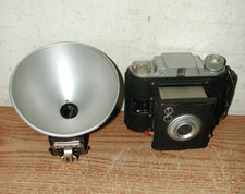 VINTAGE ANSCO FLASH CLIPPER 616 FILM CAMERA WITH FLASH MOUNT, MADE IN USA