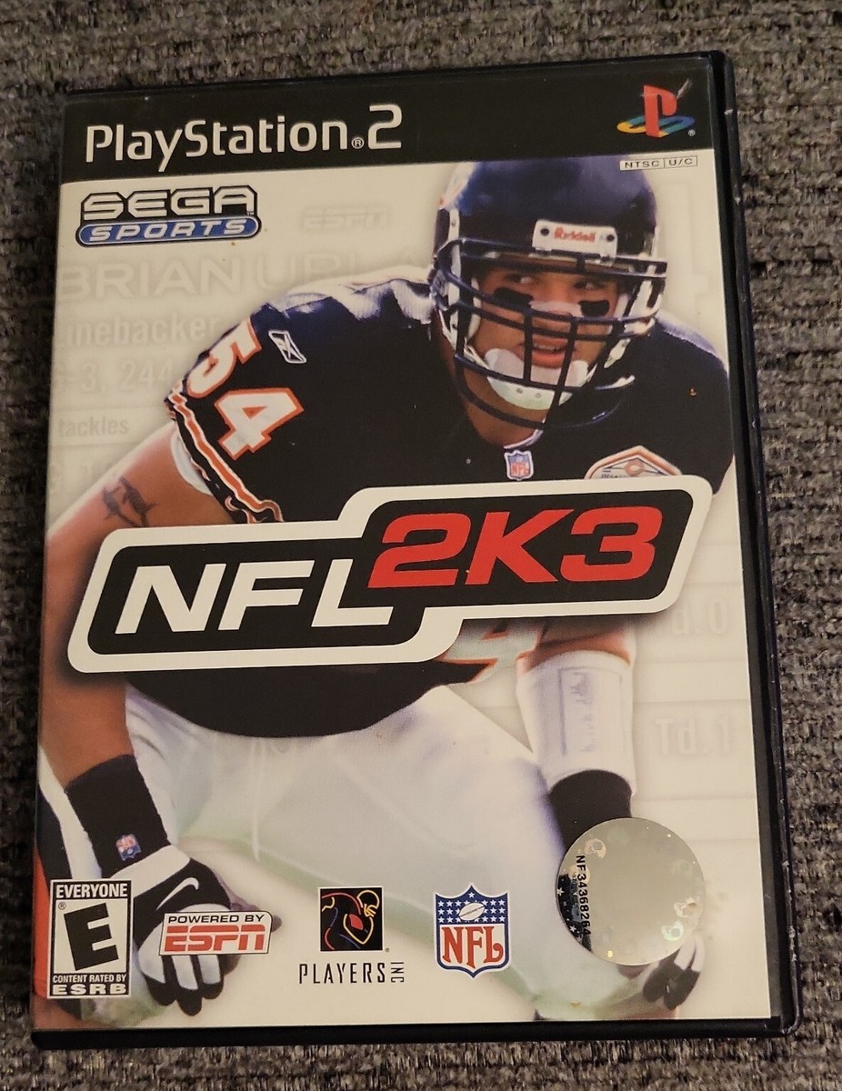Playstation 2 NFL 2k3 Brian Urlacher #54 Chicago Bears, with