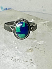 Azurite ring size 5.75 sterling silver women girls