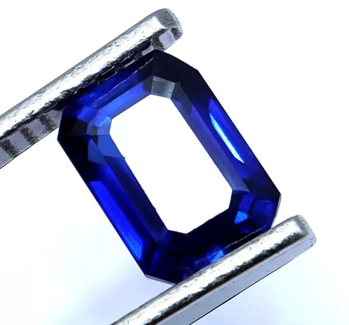 Certyfikowany naturalny niebieski szafir cejlon szmaragdowy cięcie 8,70 ct luźny kamień szlachetny
