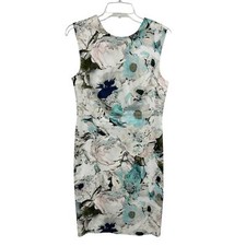 Genny Multicolor Floral Print Sleeveless Knee Length Dress US 8