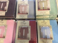 3 PC Complete Set 2 Panels and 1 Scarf Fully Stitched Sheer Window Curtain Drape