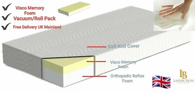 ''Orthopädische Memory Foam Matratze in allen Größen 3 Fuß, 4 Fuß 6,5 Fuß + 4''''5''''6''''8''''10''''12''