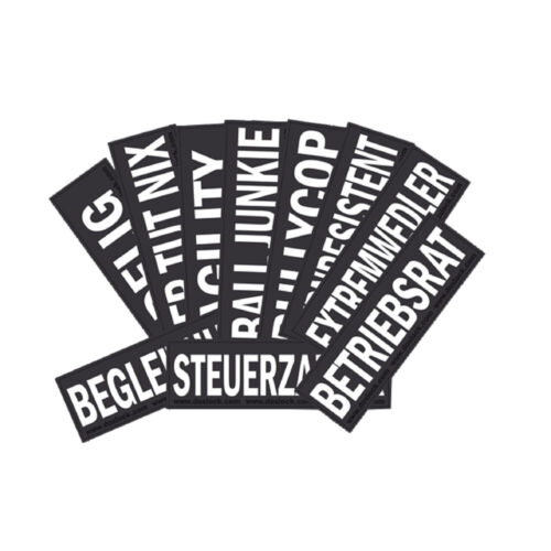 2x Julius - K9 Klettsticker A-F Geschirr Hundegeschirr Hund Sticker refl. GR.S - Bild 10 von 10