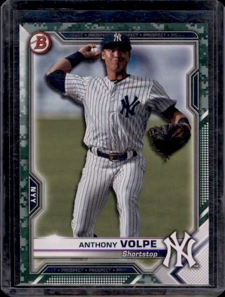 2021 Bowman Prospects Camo #BP85 Anthony Volpe Yankees