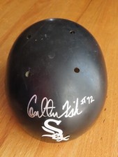 Game Used CARLTON FISK No 72 signed CHICAGO WHITE SOX Catcher Baseball Helmet