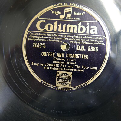 78rpm JOHNNIE RAY please don`t talk about me / coffee and cigarettes DB 3386