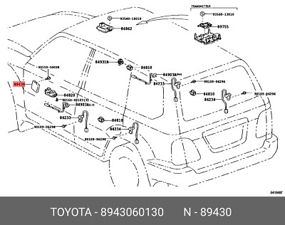 Original computer assy, outer mirror control, 8943060130 for TOYOTA 89430-60130