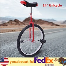 24inch Unicycle with Thickened steel pipe adjustable seat Sports Wheel Unicycle