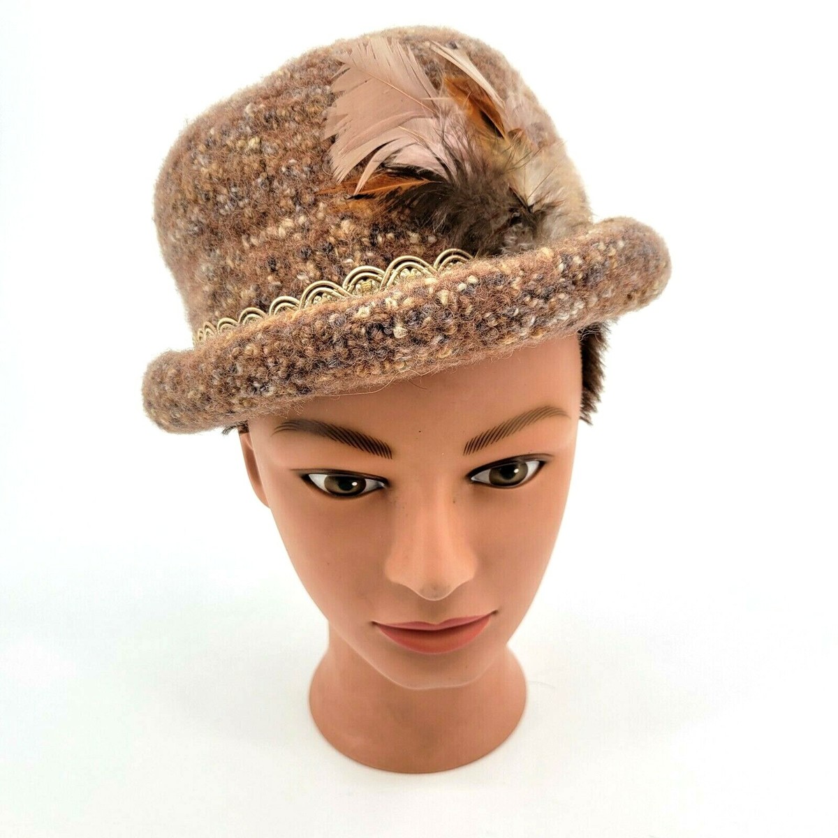 Cream Fedora Hat with Feather Accent MONTANA Fedora Cream - Lovely Bird main image 4