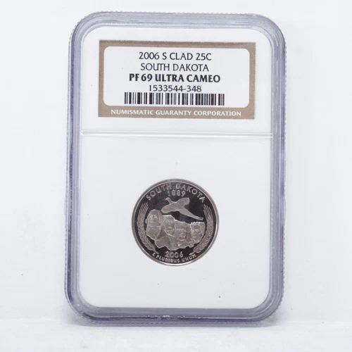 2006-S South Dakota Clad State Quarter NGC PF69 Ultra Cameo (slx5203)
