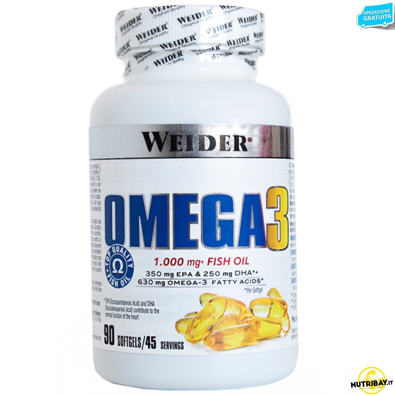 Weider Omega 3 - 90 softgels Olio di pesce Omega 3