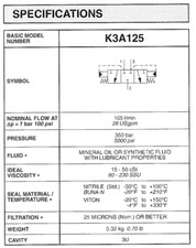 STERLING K3A125-1.0N 3/3 CARTRIDGE VALVE
