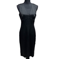 Vintage Kors By Michael Kors long sleeveless black midi maxi dress made in Italy