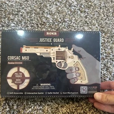 ROKR Justice Guard 3D Wooden Puzzle Corsac M60 Revolver Robotime: NIB Cool!