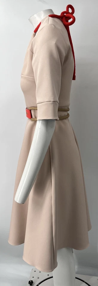 Vestido Roksanda ALTERED Rosa Claro Corte Cuerda-Cinturón Línea A Hasta la Rodilla talla 8 Foto 2 de 4